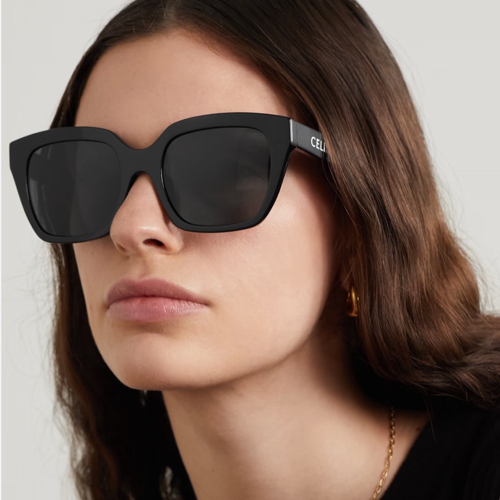 CELINE MONOCHROMS 03 SUNGLASSES IN ACETATE - BLACK
